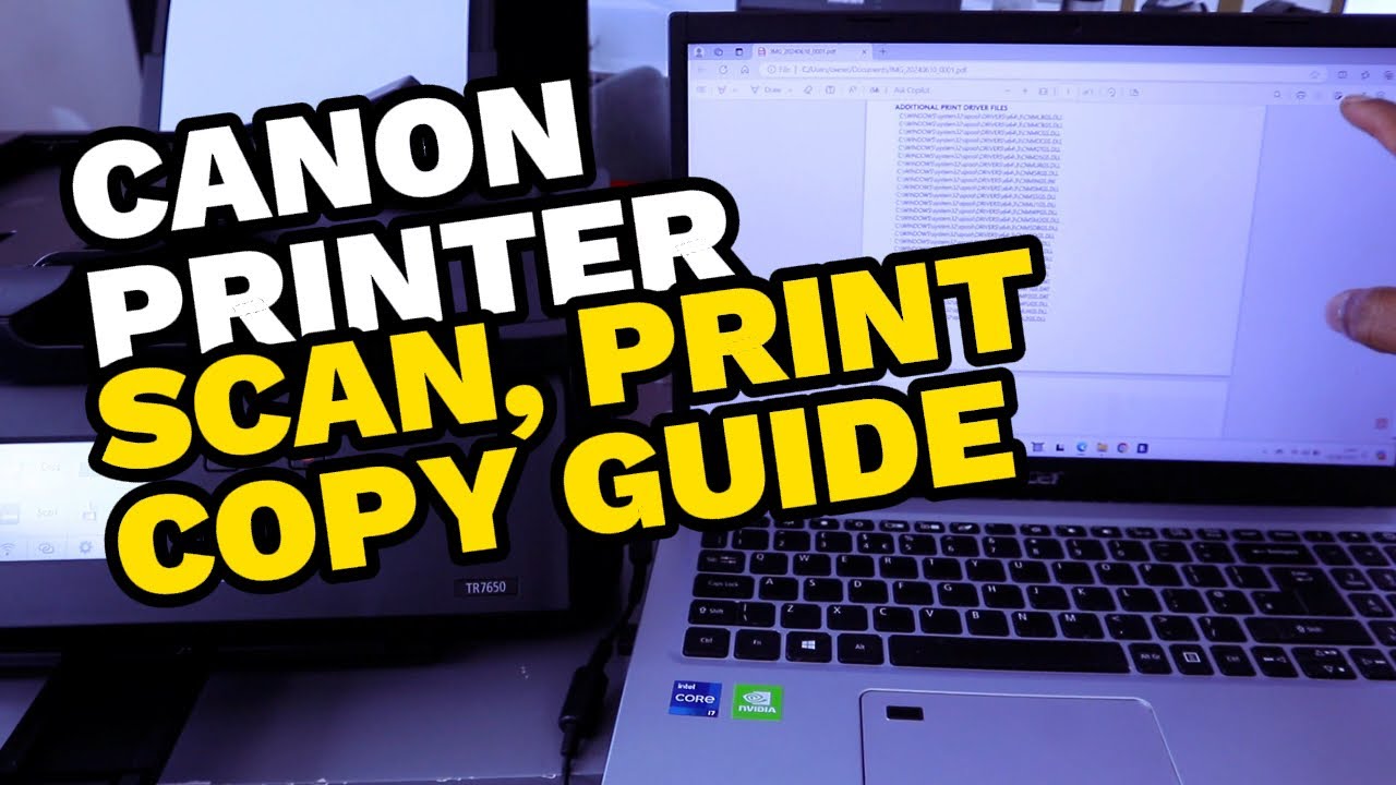 How To Scan, Print and Copy Your Document with CANON TR7650 PRINTER ...
