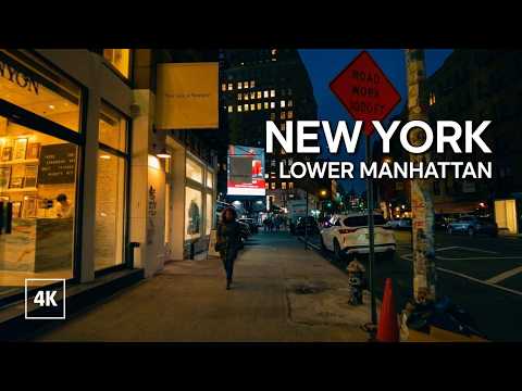 New York, United States | nyc | Night City Walk 4K