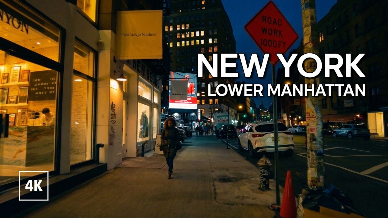 New York, Amerika Serikat | nyc | Jelajah Kota Malam 4K