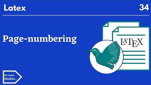 page numbering in latex