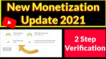 2 Step Verification New Monetization Update | Youtube New Monetization Update 2021 | Monetize Policy