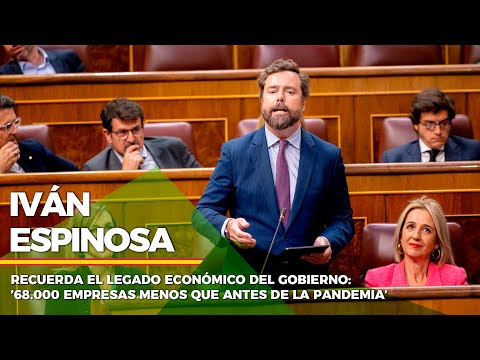 Espinosa recuerda el legado económico del Gobierno: ’68.000 empresas menos que antes de la pandemia’