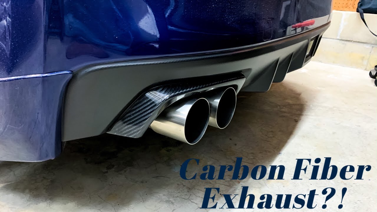 OLM Carbon Fiber Exhaust Finisher Install on My STI YouTube