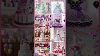 Gaun kuromi 🤩 kue ulang tahun my melody 🥰 #sanrio #kuromi #mymelody