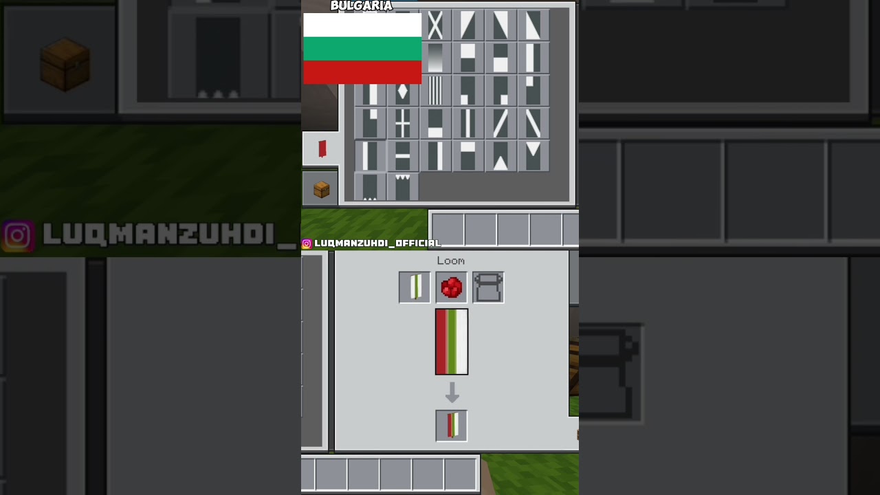 CARA MEMBUAT BENDERA BULGARIA DI MINECRAFT 