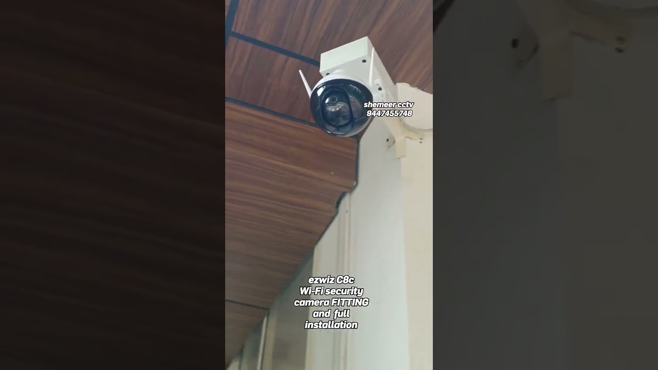 Out door cctv ezwiz c8c full-time colour Wi-Fi security camera FITTING and installation