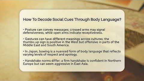 How To Decode Social Cues Through Body Language? - Beyond Borders Etiquette