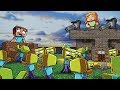 Minecraft | ZOMBIE BASE CHALLENGE - Zombie Horde Attacks! (Noob vs Pro)