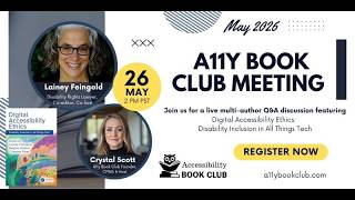 May 2026 A11y Book Club Meeting: Digital Accessibility Ethics