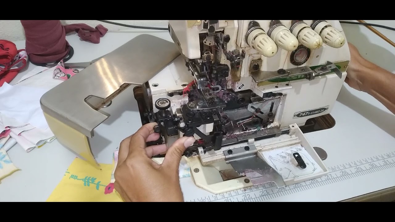 COMO AUMENTAR E DIMINUIR A LARGURA DO PONTO DA MAQUINA OVERLOK INDUSTRIAL😬😬👏👏👏