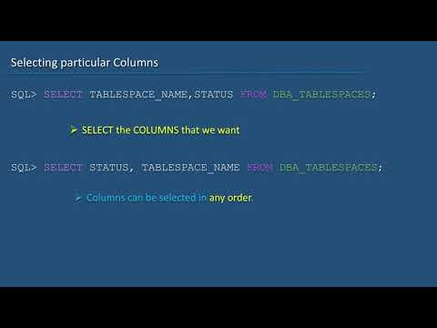 18 Oracle SQL Developer Tutorial For Beginners   17   Selecting Particular Columns