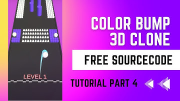 Color Bump 3D Android/ios Unity Tutorial - Part 4/7- Game Over and Background  Image - Hypercasual