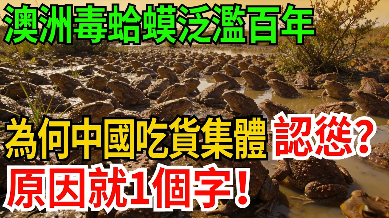 澳洲15億隻“毒蛤蟆”泛濫百年，為何中國吃貨集體“認慫”？原因就一個字！【觀勢經緯】#科普#世界之最 #出類拔萃 #top10#生態災難 #生物入侵 #甘蔗蟾蜍 #吃貨梗 #澳洲奇聞