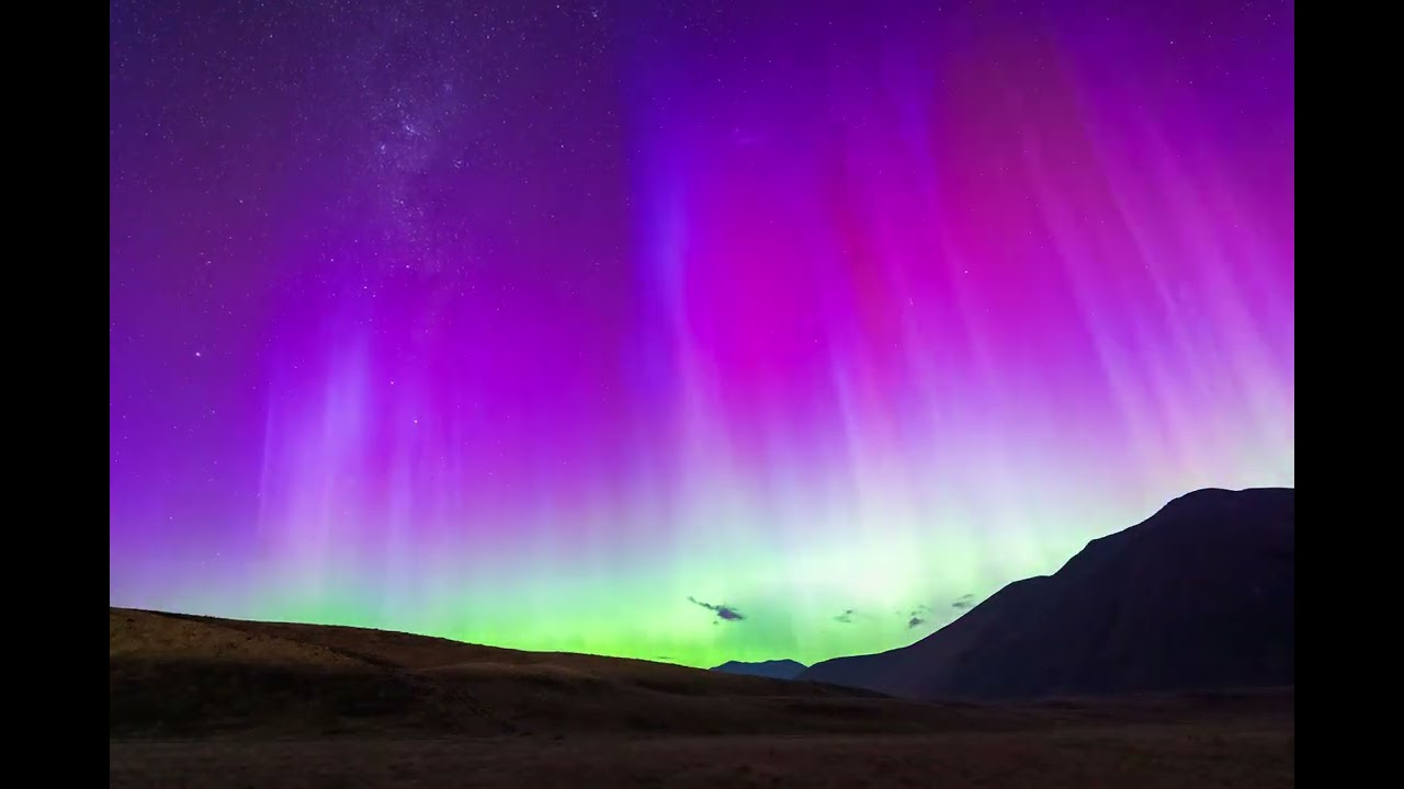 Aurora Australis, Time Lapse, New Zealand, January 1st 2025, 4K