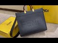 Black Fendi Sunshine Shopper Purse