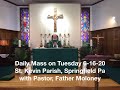 6-16-20 Father Moloney, Pastor of St. Kevin Parish in Springfield PA celebrates daily mass.