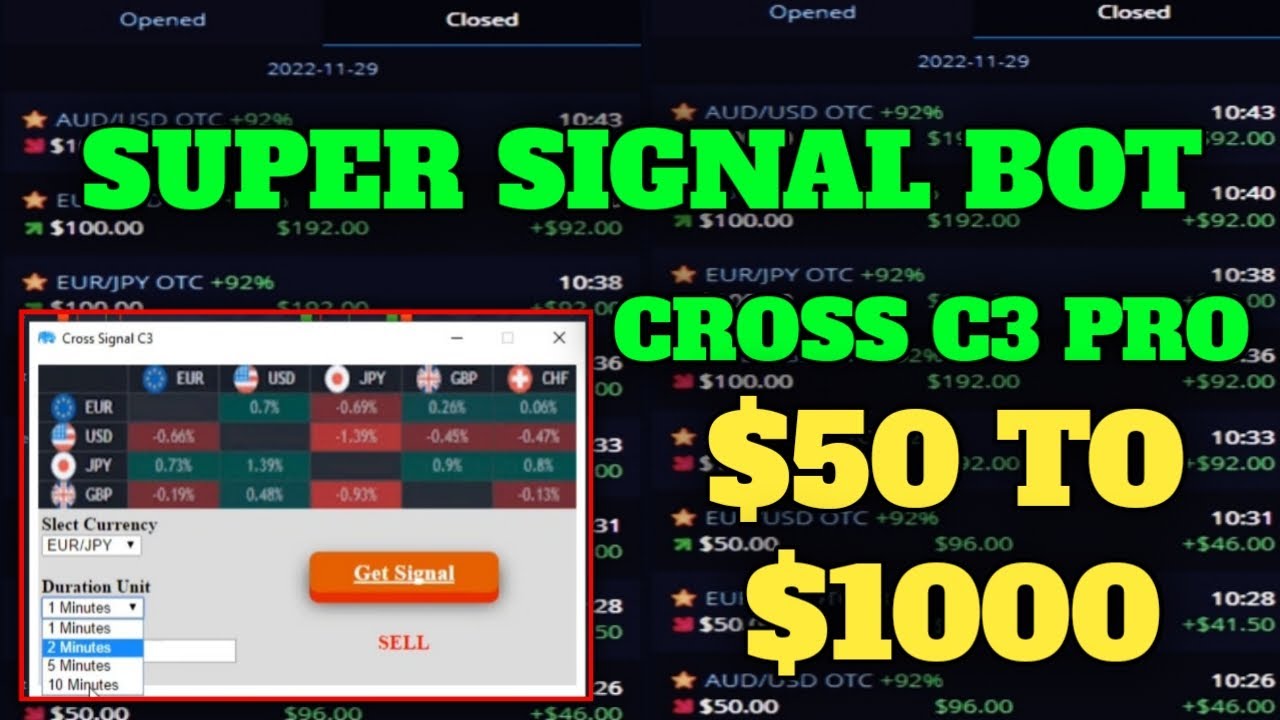 Super Signal Bot Cross C3 Pro 2024 - $50 to $1000 || 99% Auto Profit