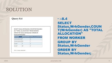 DATABASE ANALYSIS & DESIGN ASSIGNMENT 01- ORAL PRESENTATION