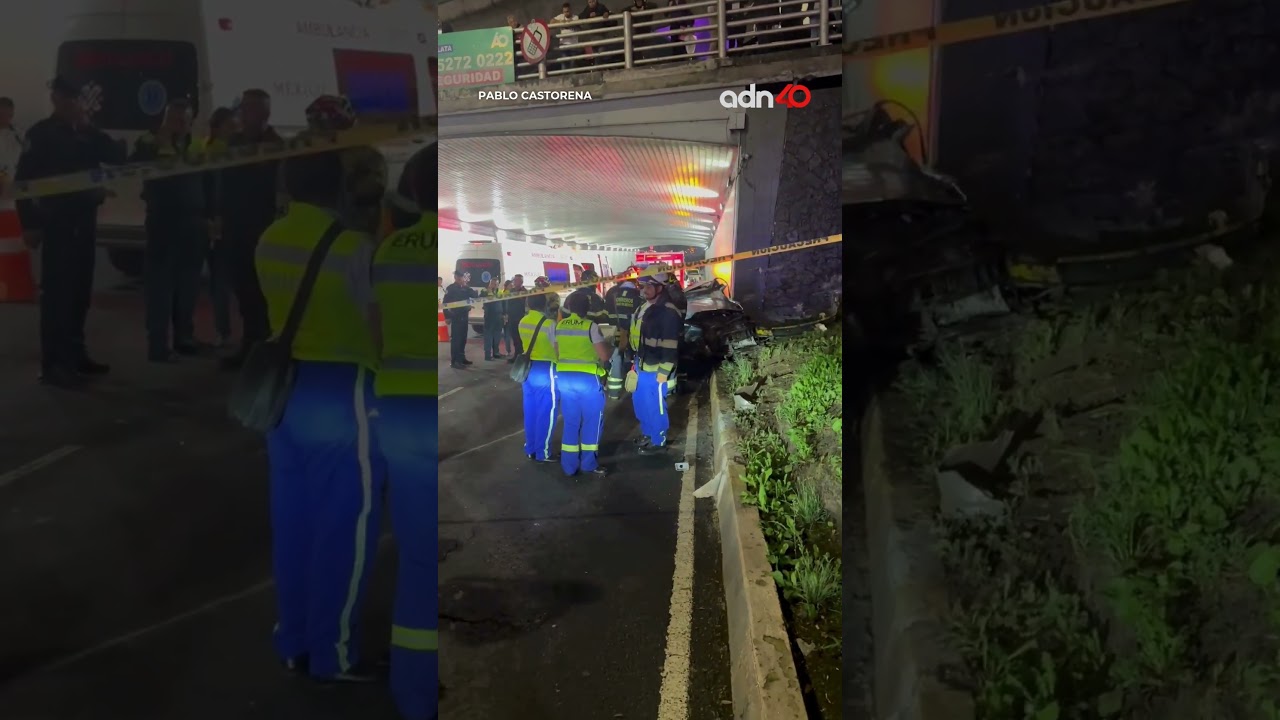 Mueren dos jóvenes tras fuerte accidente automovilístico sobre Periférico en la CDMX