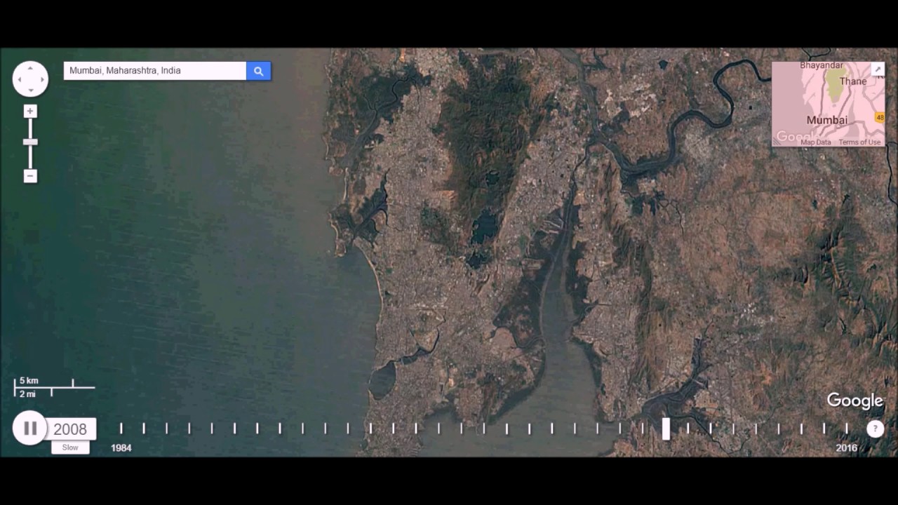 Mumbai, India - Urban Sprawl Time Lapse