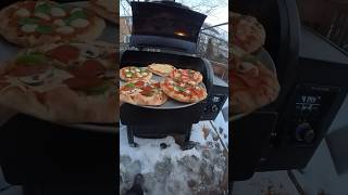 Easy mini naan bread pizzas on the smoker - #FebBBQ Day 20