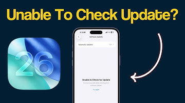 ✅ iOS 26: “Unable to Check for Update – An Error Occurred While Checking for a Software Update” FIX