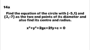 Most important questions in M1 || diploma maths || M1 in telugu || circles || equation of circle