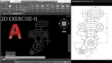 Autocad 2d Practice Drawing for Beginners - Exercise 11 (Basic to advance level )