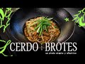 CERDO SALTEADO CON BROTES DE SOJA