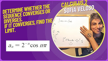 11.1.46 Determine whether the sequence converges or diverges. Find the limit. an = 2^(-n)cos(npi)