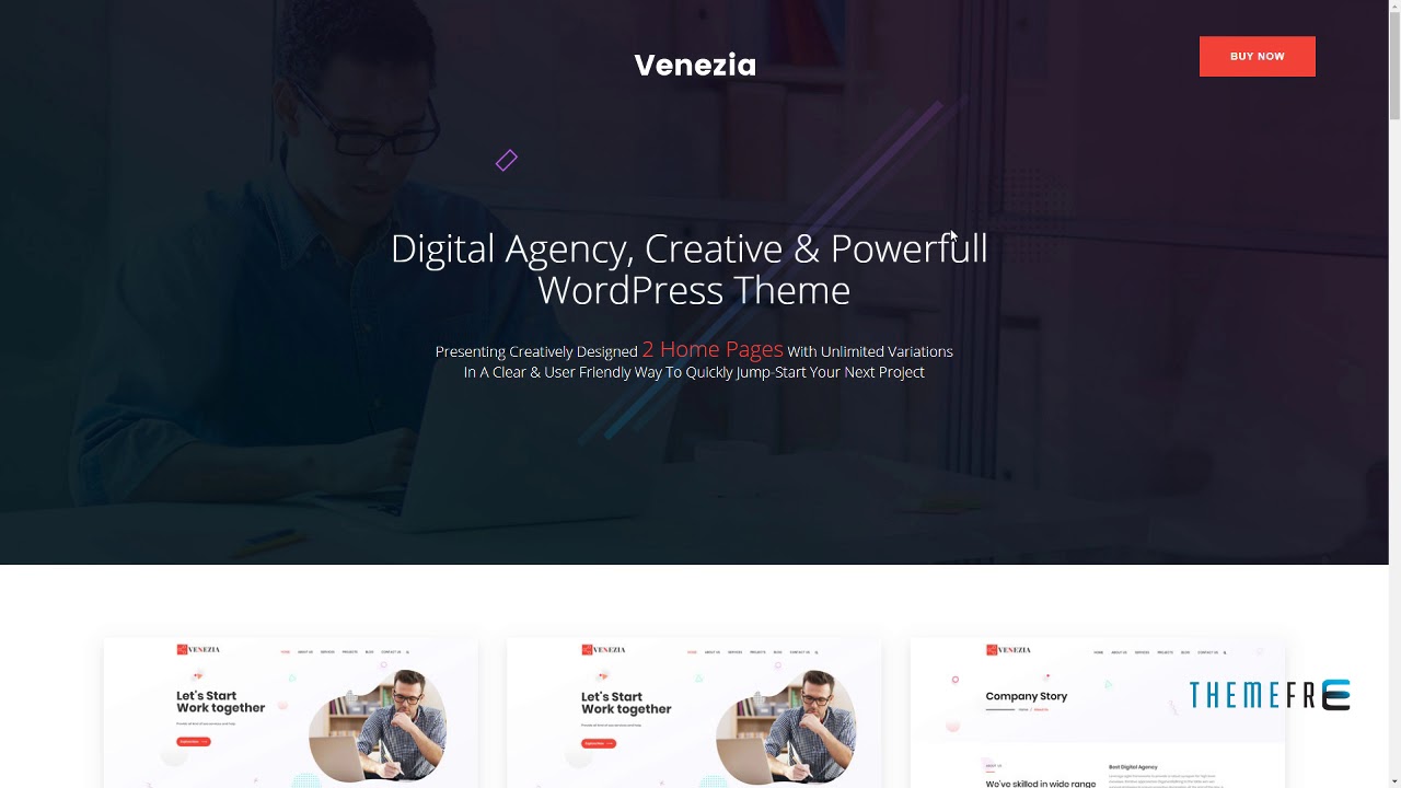 Venezia - Digital Marketing WordPress Theme Perce Sawyer