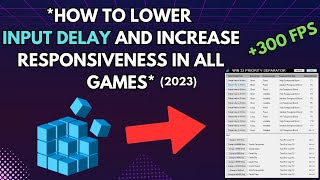 How To LOWER INPUT DELAY AND INCREASE RESPONSIVENESS IN ALL GAMES *Reduce Stuttering*
