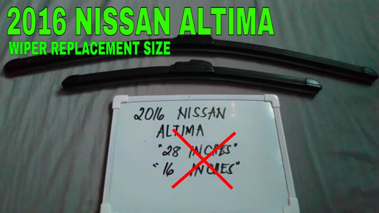 What Size Windshield Wipers For 2016 Nissan Altima