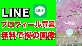 Lineのプロフィール背景に期間限定の桜の画像を設定する方法 簡単 Youtube