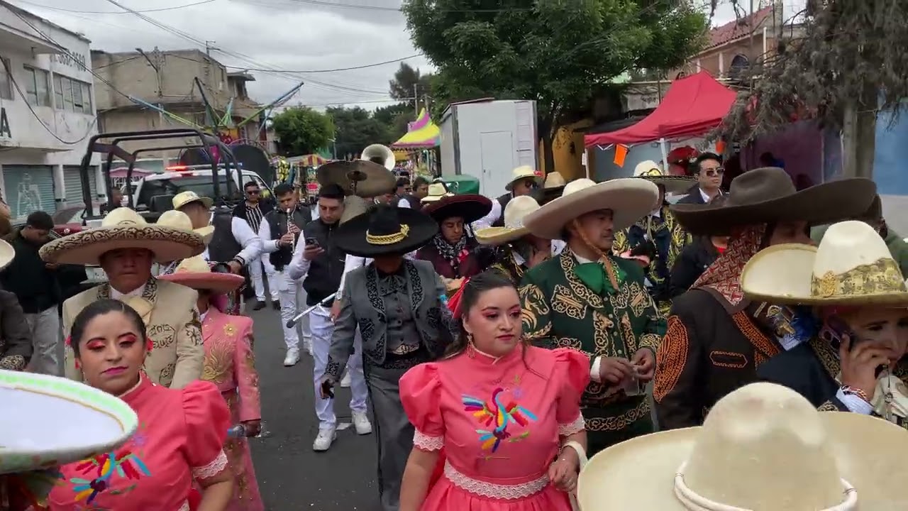 Charros Grupo Aztahuacán Carnaval  Domingo 22 de febrero 2026 Banda los Capitanes de la banda