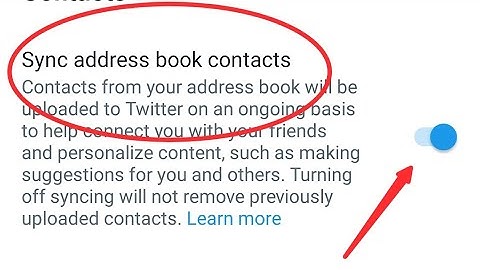 How to off sync address book contact in Twitter