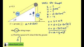 Application of Forces - 1.39 Connected Particles - Pulleys ex5