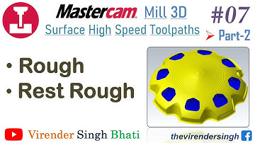Mastercam Mill 3D || Area Roughing || Rest Roughing || Roughing Toolpaths @VirenderSinghBhati