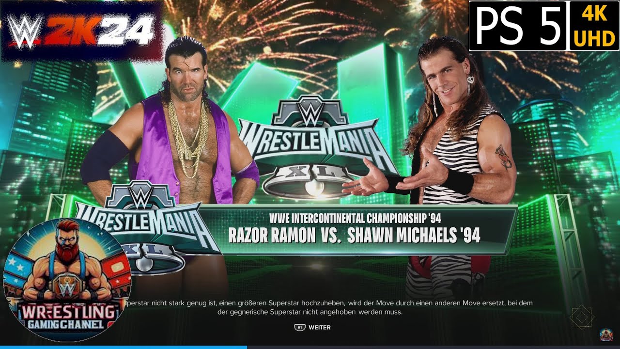WWE 2K24 - Razor Ramon vs Shawn Michaels - PS5 - YouTube