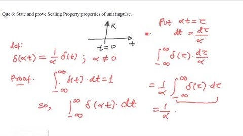 Analog Communication -  Scaling Property properties of unit impulse