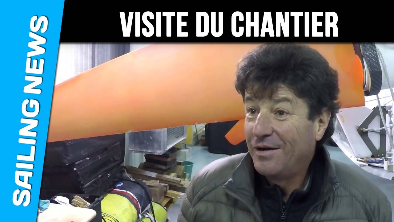 IMOCA - Visite du chantier de Jean Le Cam