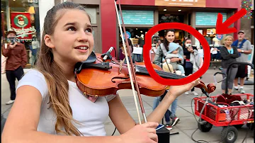 1-year-old BABY and Mom JOIN STREET PERFORMANCE | My Heart Will Go On - Titanic - Karolina Protsenko