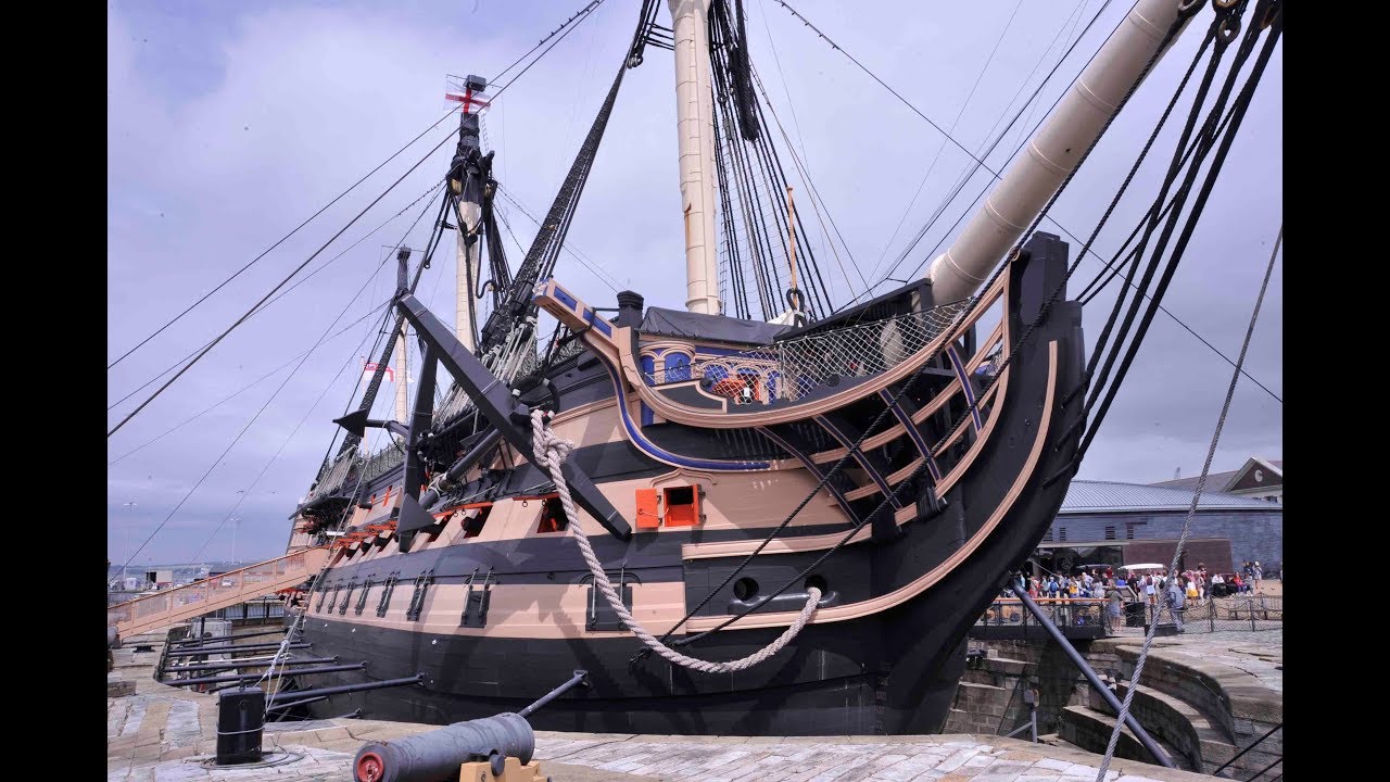 A Visit On Board Hms Victory At Portsmouth Dockyard The Royal Navy S Oldest Commissioned Warship Youtube