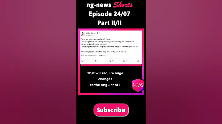 Ng-News 24/07 (2/2) Angular 17.2, optional RxJs  #angular #coding #programming