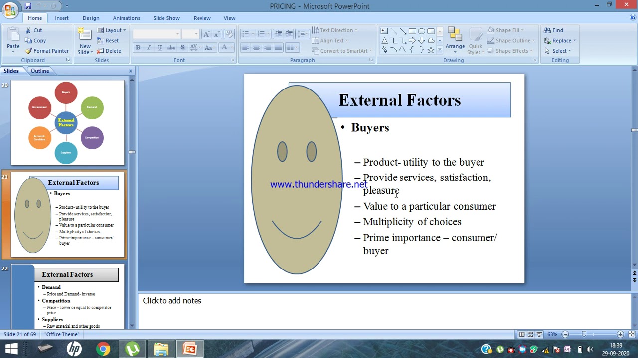 external factors pricing