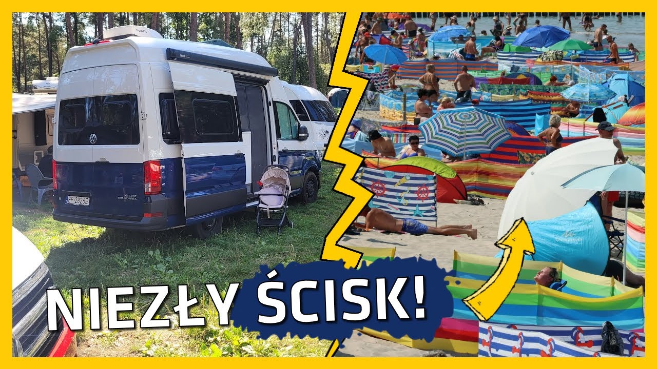 TŁUMY NAD MORZEM! KEMPINGI ZAPEŁNIONE! ZWIEDZAMY KRYNICĘ MORSKĄ!