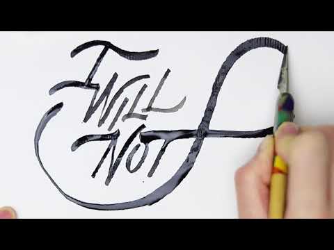 "I will not fear" in Folded Pen by Master Penman Connie Chen