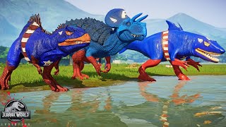 ALL BIG CAPTAIN AMERICA Dinosaurs Battle in Jurassic World❗ |Super Hero Dinosaurs|