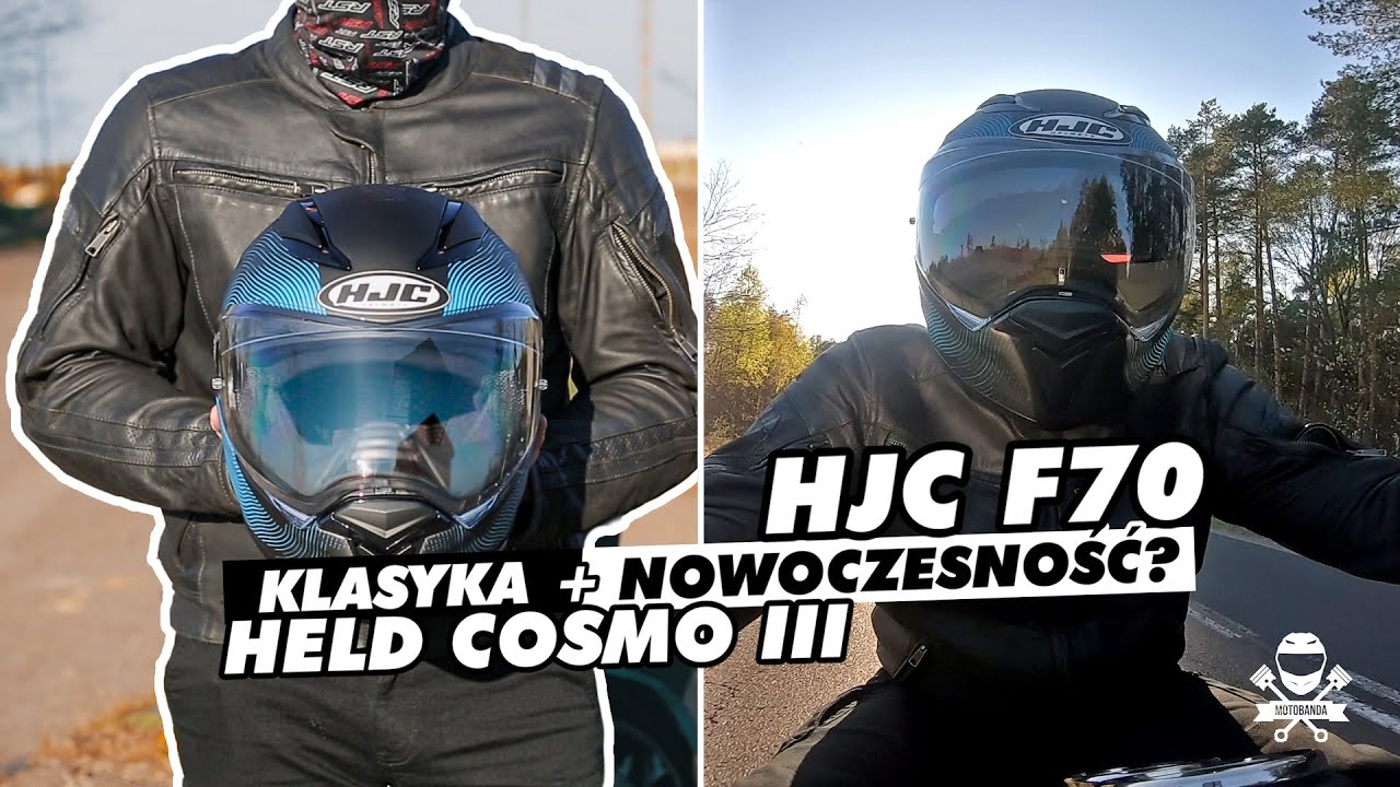 Czy w Kurtce skórzanej nie da się jeździć latem? Bzdura - Held Cosmo 3 +  HJC F70 następca FG-ST - YouTube