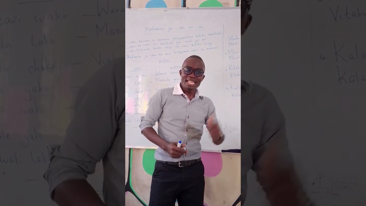 Matumizi ya -ako na -enu grade 2 kiswahili vimilikishi nafsi ya pili